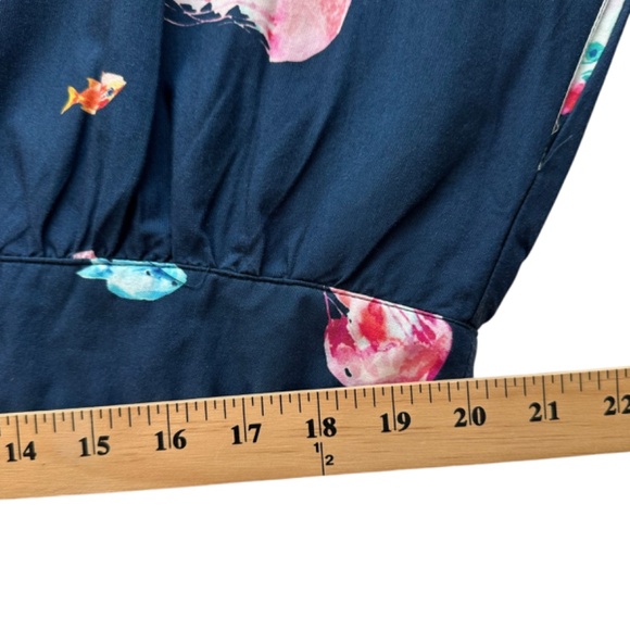 Modcloth Blue Ocean Marine Life Octopus Fish Print Mini A-Line Full Skirt Sz. 2X - Picture 10 of 15
